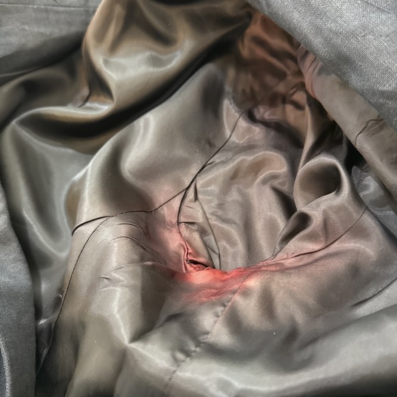 Vintage Ralph Lauren 100% Linen Blazer Women 6P Navy Logo Crest Button Old Money - Picture 7 of 7